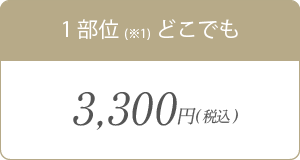1部位どこでも